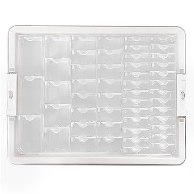 YUTICAT Bead Organizer Box with 50 Removable Clear Containers