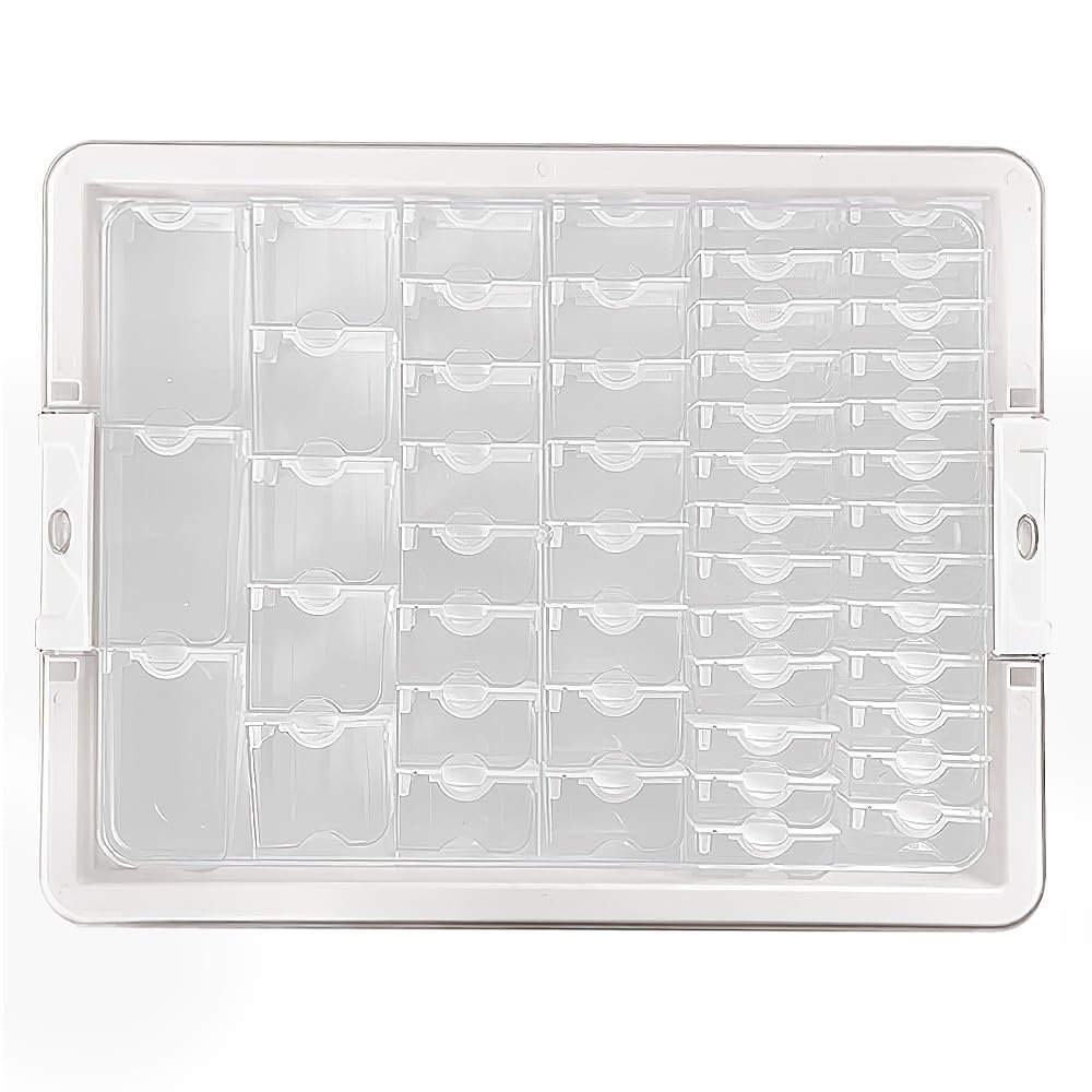 YUTICAT Bead Organizer Box with 50 Removable Clear Containers