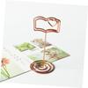6-Piece Metal Book-Shaped Photo Holders for Cards and Tickets view 3