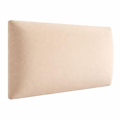Angelo Wall Cushion, 3D Wall Panel Bed Cushion, Beige, 90 x 40 cm
