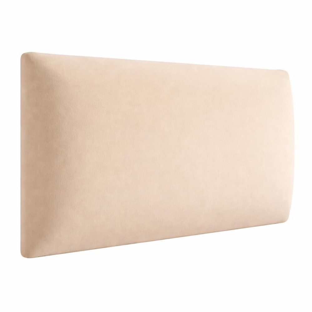Angelo Wall Cushion, 3D Wall Panel Bed Cushion, Beige, 90 x 40 cm