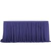 POTUBI Party Table Skirt, Tulle Ruffle Table Skirt for Weddings, Birthdays, and Parties, Home Decoration (Red, 122 x 77 cm; Dark Blue, 6 ft/185 x 77 cm) view 1