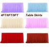 POTUBI Party Table Skirt, Tulle Ruffle Table Skirt for Weddings, Birthdays, and Parties, Home Decoration (Red, 122 x 77 cm; Dark Blue, 6 ft/185 x 77 cm) view 2