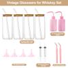 SEILETOO 16 oz Glass Tumblers with Bamboo Lids and Straws view 3