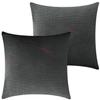 80 x 80 Seersucker Pillowcase Set of 2, Gray/White Christmas and Decorative Cushion Covers in Multiple Sizes view 1