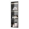 AYVADA Stainless Steel Wall Niche with LED Light, Integrated Shower Shelf, No Tiling Required, Gray, 90 x 28 x 12.5 cm view 1
