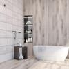 AYVADA Stainless Steel Wall Niche with LED Light, Integrated Shower Shelf, No Tiling Required, Gray, 90 x 28 x 12.5 cm view 2