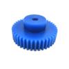 Cylindrical Drive Gear, 1 Pc., Module 1, 19-Tooth Blue Nylon Spur Gear, 21 mm Diameter, 10 mm Tooth Width, 10 mm Bore view 1