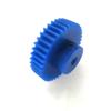 Cylindrical Drive Gear, 1 Pc., Module 1, 19-Tooth Blue Nylon Spur Gear, 21 mm Diameter, 10 mm Tooth Width, 10 mm Bore view 3