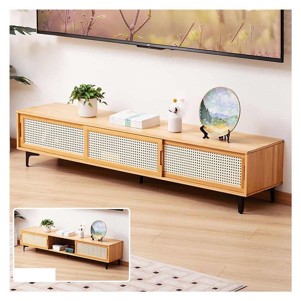 SaryEdge 160 cm/63 in TV Stand, Wood Color
