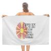 Yelolyio It's In My DNA Macedonia Flag Fingerprint Beach Towel, Quick-Drying Microfiber Pool Towel, 31 x 51 in view 1