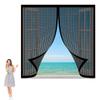 Magnetic Insect Screen for Windows, 245 x 200 cm, Black, No Drilling view 1