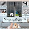 Magnetic Insect Screen for Windows, 245 x 200 cm, Black, No Drilling view 3
