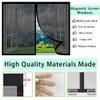 Magnetic Insect Screen for Windows, 245 x 200 cm, Black, No Drilling view 4