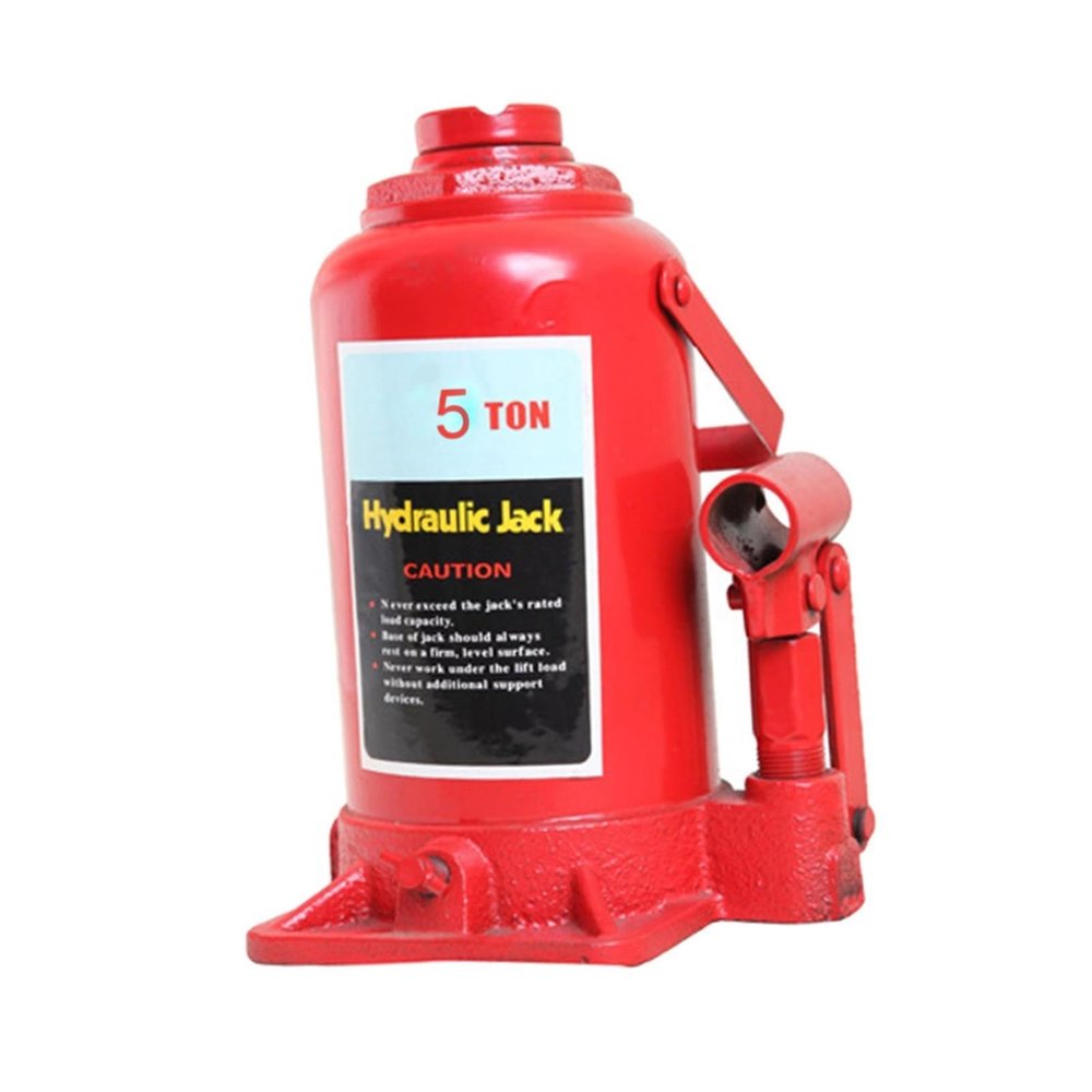 Heavy-Duty Hydraulic Hand-Crank Bottle Jack for Cars, SUVs, Caravans, Trucks and Vans, 5 Ton