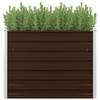 Xichuzi Brown Raised Garden Bed, 100 x 100 x 77 cm, Galvanized Steel - 45712 view 1
