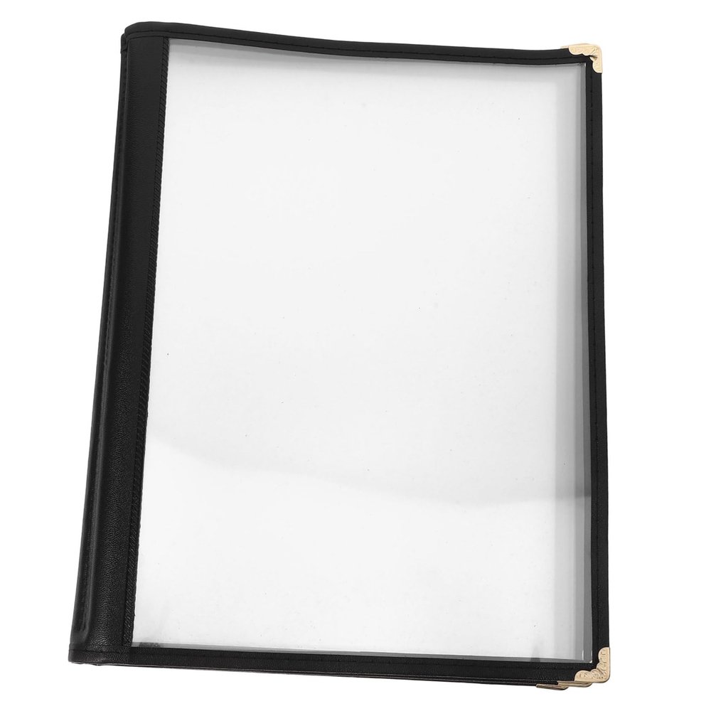 Clear PVC/PU A4 Menu Cover with Ten Pages