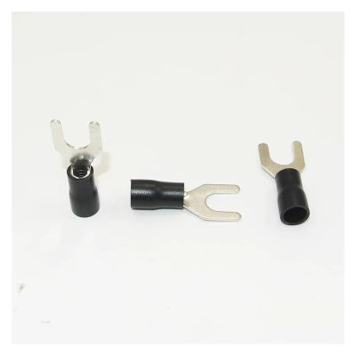 1000PCS SV3.5-6 Black Insulated Spade Fork Wire Connectors, 14–12 AWG, 1/4 in