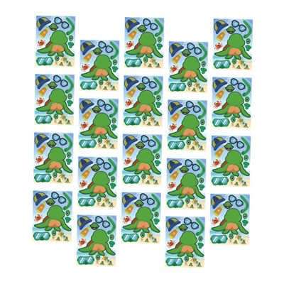 HOMSFOU 20-Sheet Turtle Stickers for Hawaii Parties, Summer Beach Decor, with Bright Colors and Cute Patterns