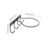 Toyvian Iron Wall-Mounted Ball Rack with 4 Hooks, Black view 2