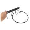 Toyvian Iron Wall-Mounted Ball Rack with 4 Hooks, Black view 3