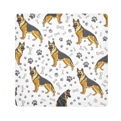 ODAWA Self-Adhesive Cloth, German Shepherd and Bones, 45 x 45 cm, Soft, Reusable, Camera Lens Protector