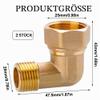 2-Pack Brass Swivel Elbows, 1/2" Male x 3/4" Female, 90° view 2