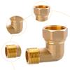 2-Pack Brass Swivel Elbows, 1/2" Male x 3/4" Female, 90° view 3