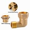 2-Pack Brass Swivel Elbows, 1/2" Male x 3/4" Female, 90° view 4