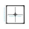 Holographic Fan 3D Projection Fan F56 Square Protective Cover Advertising Machine 1080P Real-Time Livestream, Gray view 3