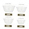 VINTORKY 4-Piece Set of Thick-Walled Clear Glass Bowls view 3