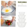VINTORKY 4-Piece Set of Thick-Walled Clear Glass Bowls view 4