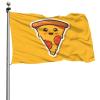Weather-Resistant Washable Garden Flag, Sliced Pizza Pie, Funny 90 x 150 cm Pirate Flag for Bar Activities and Parties view 1
