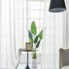 Wycian Kitchen Curtains, White Voile, 2-Pack, Solid Color, H138 x W107 cm per Panel view 3