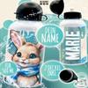 Water Bottle with Name for Schoolchildren | Rabbit Design 02 view 2