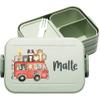 4youDesign Personalized Kids' Midi Lunch Box, Green, Firefighter with Animals view 1