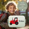 4youDesign Personalized Kids' Midi Lunch Box, Green, Firefighter with Animals view 2