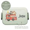 4youDesign Personalized Kids' Midi Lunch Box, Green, Firefighter with Animals view 3