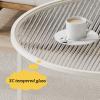 Modern Nesting Coffee Table Set of 2 with Storage Drawers, White (24 in + 18 in) view 3