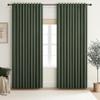 Extra-Wide Pleated Blackout Curtains, 228 cm Long, 2 Panels, Loden view 1