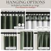 Extra-Wide Pleated Blackout Curtains, 228 cm Long, 2 Panels, Loden view 3