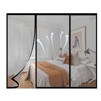 Black 165 x 230 cm Magnetic Screen Door for Balcony Doors
