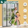Black 165 x 230 cm Magnetic Screen Door for Balcony Doors view 4