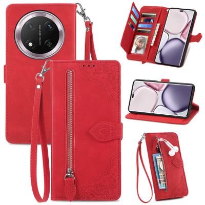 XFDSFDL Flip Wallet Case for Honor X9c / X60 Pro (6.78-inch), Red