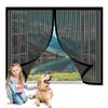 Magnetic Window Insect Screen, 150 x 134 cm, No-Drill, Self-Closing, Black view 1