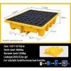 Modular Spill Containment Platform, Heavy-Duty Plastic Pallet for Drums, Leakproof, 17 Sizes, 130 x 110 x 30 cm view 3