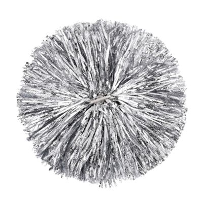 ESMENATZLS 1 x Double-Hole Handle Cheerleading Pom-Pom, Silver