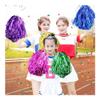 ESMENATZLS 1 x Double-Hole Handle Cheerleading Pom-Pom, Silver view 3