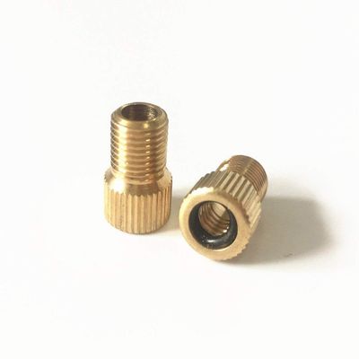 2-Pack Bicycle Valve Converters with Adapters and Sealing Rings, Gold-Tone