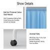 BDFJBRWG Mobile Medical Privacy Screen, 70.8 in. Folding Room Divider with Casters, 3-Panel, Dark Blue view 3